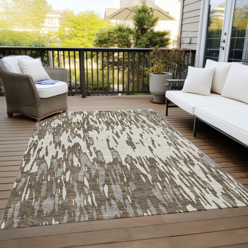 Tapis rectangulaire Aleighna avec envers antidérapant, Rectangle 10 pi x 14 pi