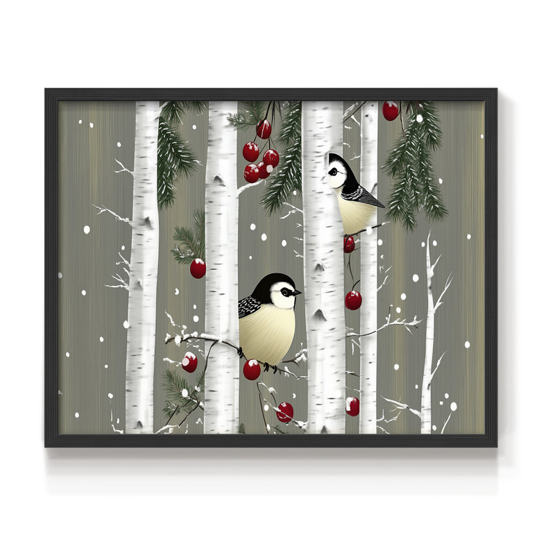 Chirstmas Art-LIX -Framed Print - Restickable, H 22 po x l 28 po, Noir, noir, noir, noir