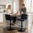 Mid-Century Modern Adjustable Height Swivel Low Back Velvet Upholstered Barstools with Metal Frame-1800338005