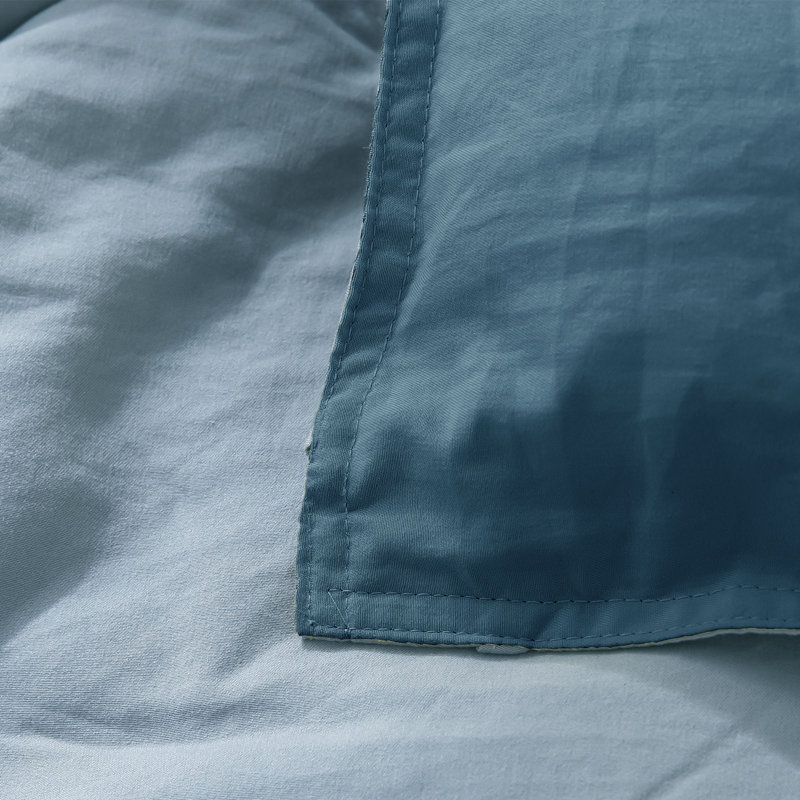 Ensemble d'édredon réversible en microfibre 2 pièces , Bleu sarcelle tortue de mer / bleu des Caraïbes