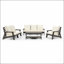 Causeuse d'extérieur avec coussin et jardin-599087146