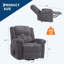 Fauteuil inclinable en velours côtelé, canapé inclinable manuel avec accoudoirs coussinés et poche latérale, capacité de 400 lb-1472473784