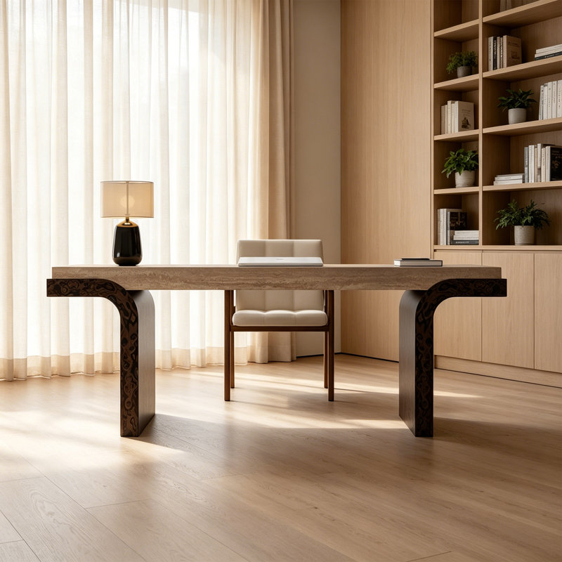 Bureau d'écriture Modern Modern, H 29,52 po x l 62,99 po x P 23,62 po