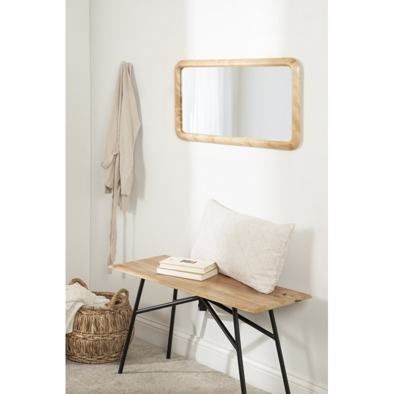 Anacleta Overmantel Mirror, 32" H x 17" W, Natural