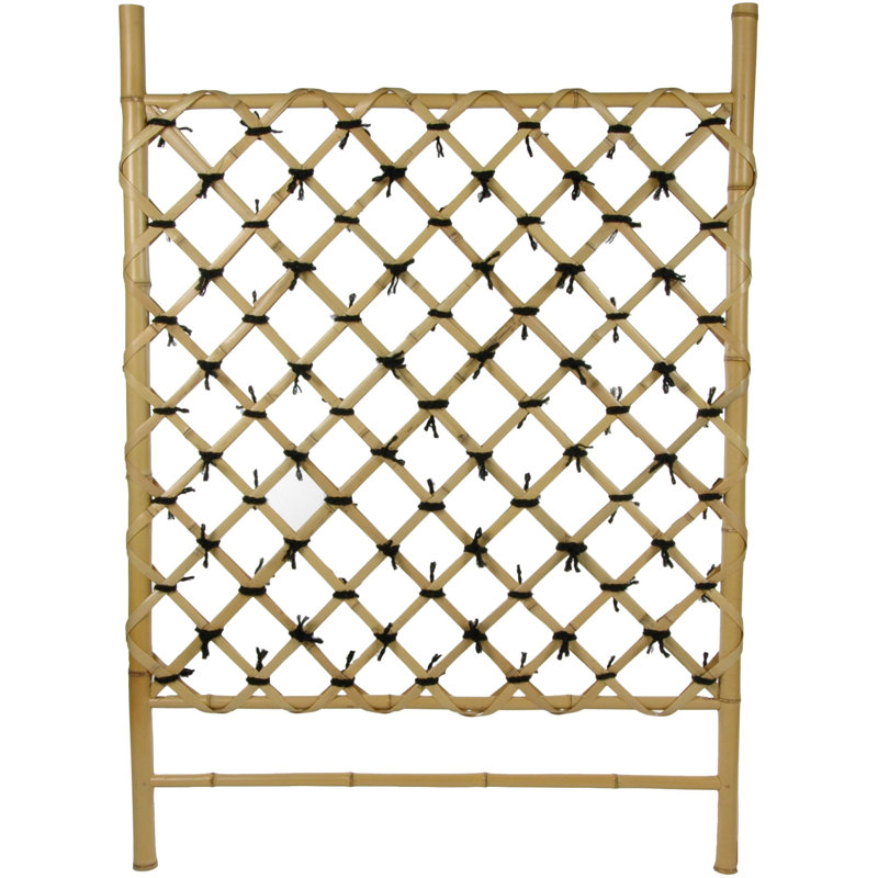 Japanese Wood Lattice Panel Trellis, Beige