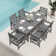 6 - Person Rectangular Outdoor Dining Set with 6 Chairs, Hdpe Patio Dining Table Sets