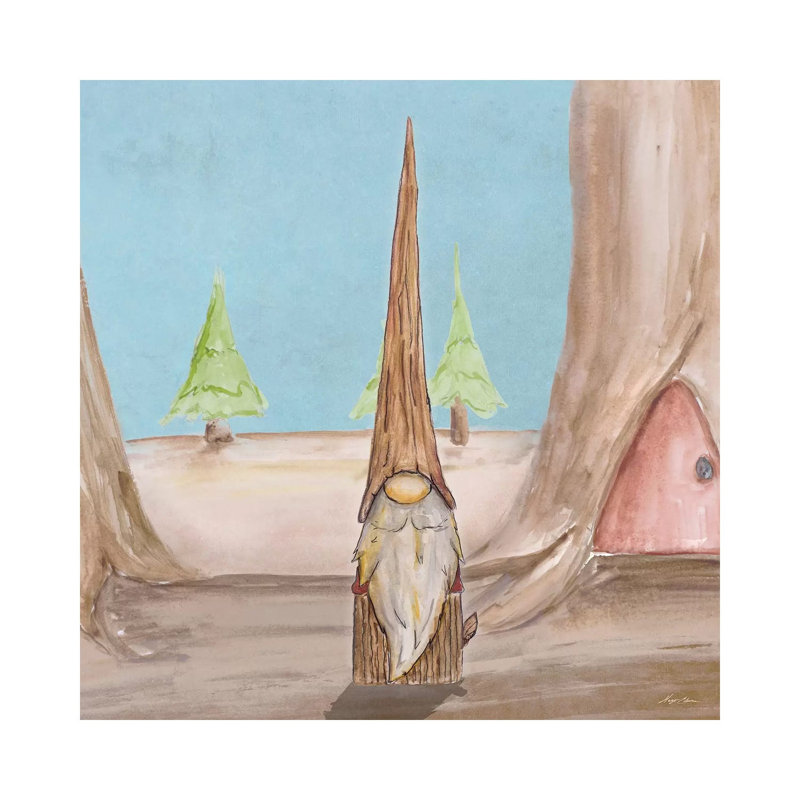 Gnoming Around II by Hugo Edwins - Wrapped Canvas Print, 45.72 cm H x 45.72 cm W x 1.91 cm D