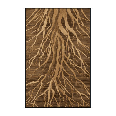 Machine Washable Nature Brown Area Rug