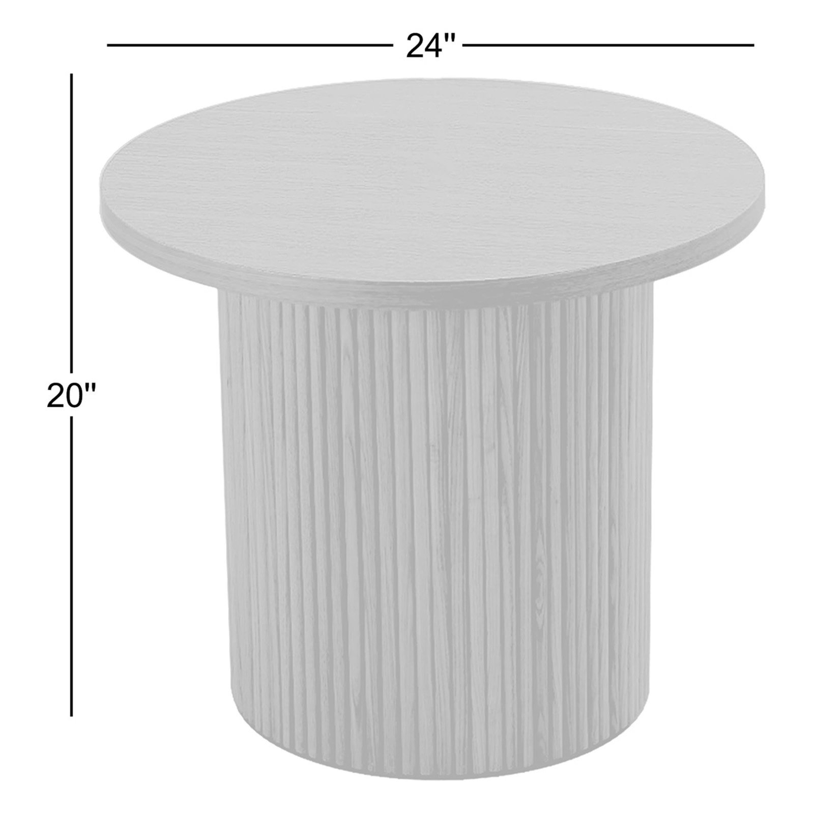 Jimmy Black Ash Round End Table