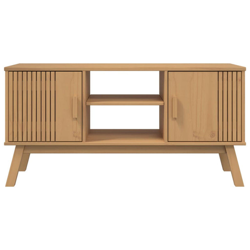 Anikin Unfinished TV Stand for TVs up to 50", Brown