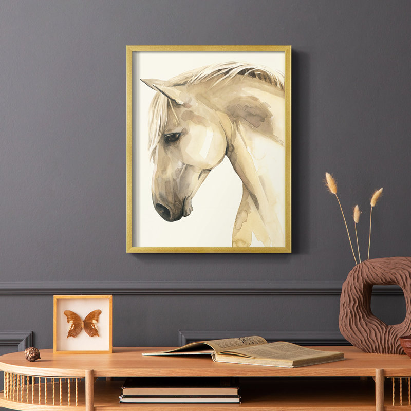 Golden Palomino II, reproduction encadrée - bois massif, H 28 po x l 22 po