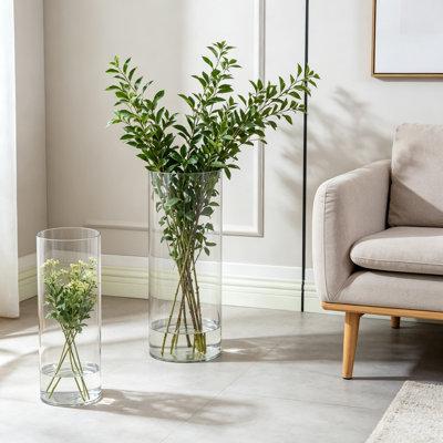 Ensemble de vases de sol en acrylique incassable avec supports à fleurs