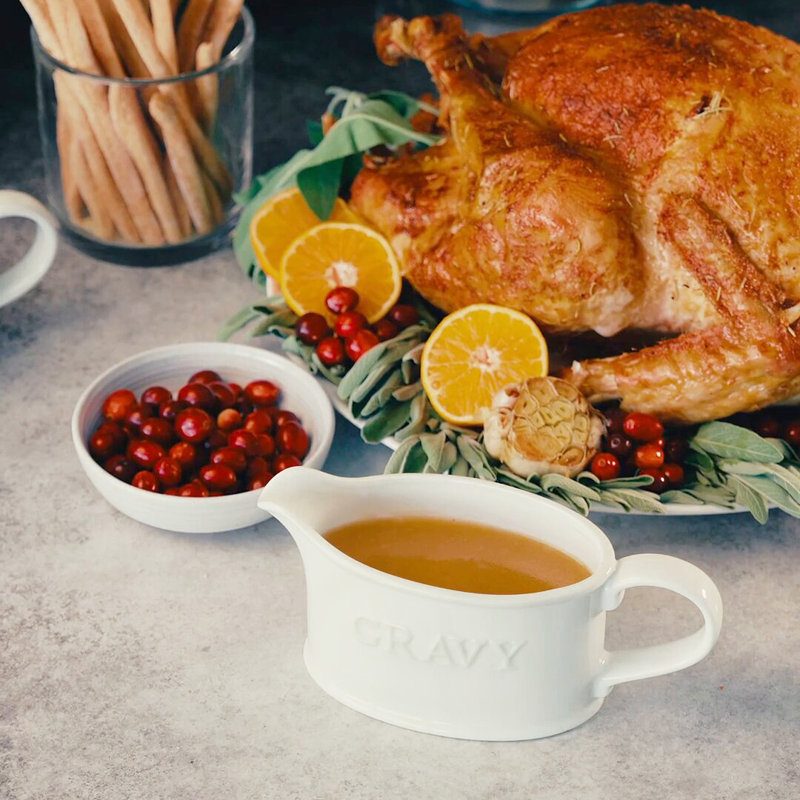 Saucière en céramique Kook, 18 oz, blanc, 18 oz