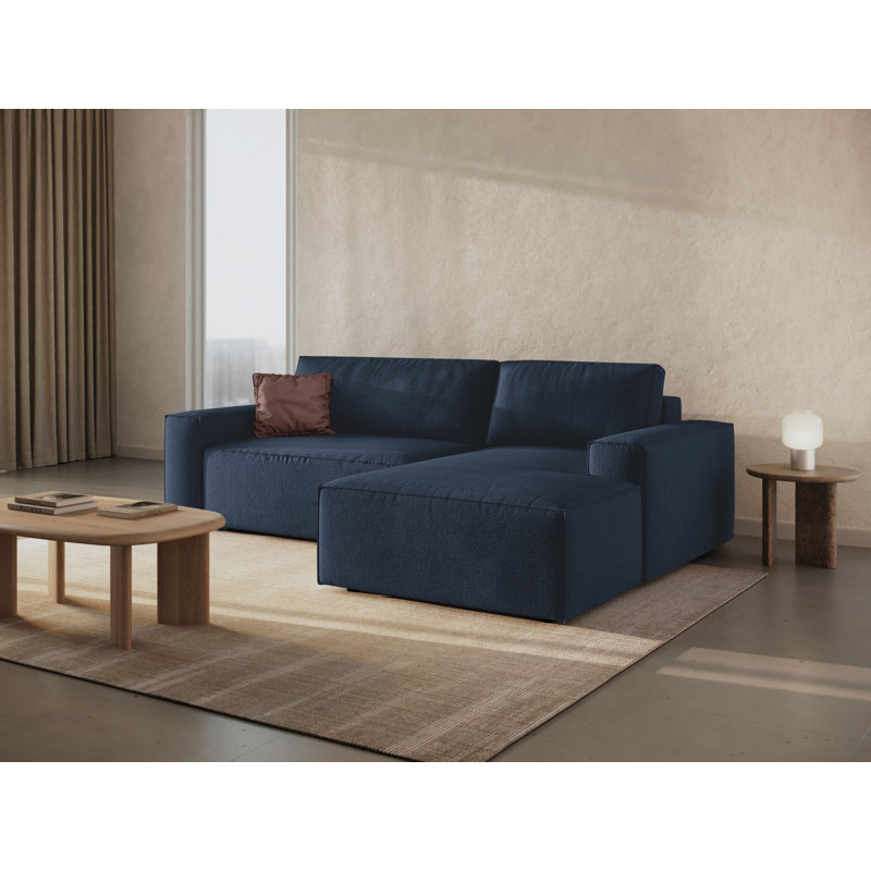 Alisbha Boucle Sofa Bed, Dark Blue