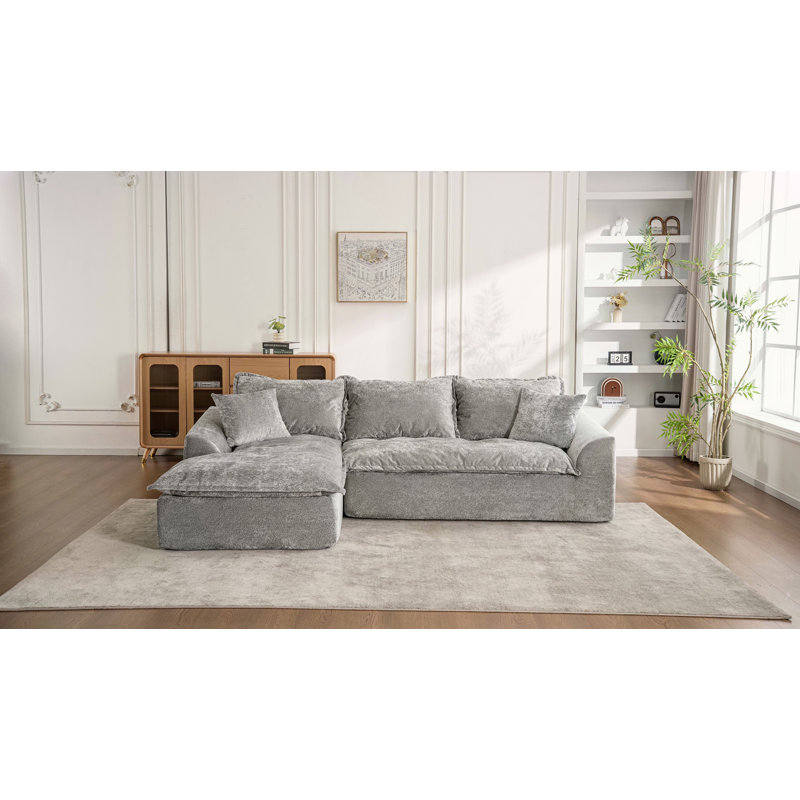 103" Cloud Sectional Couch With L - Shape Chaise, Boneless Modern Modular Large - Segment Sofa For Living Room, No Assembly Required