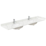84" Double Countertop with Square Sinks (3-Hole), Backsplash & Sidesplash