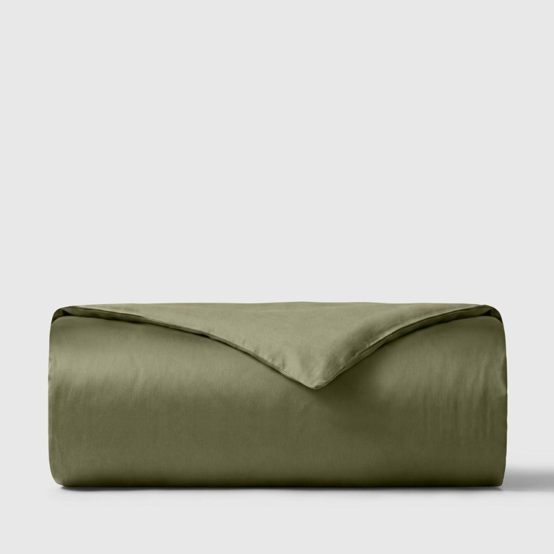 100% Cotton Sateen 460 Thread Count Duvet Cover, Single, Green