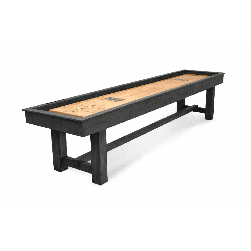 Hank 12' Shuffleboard Table In Gray Marble
