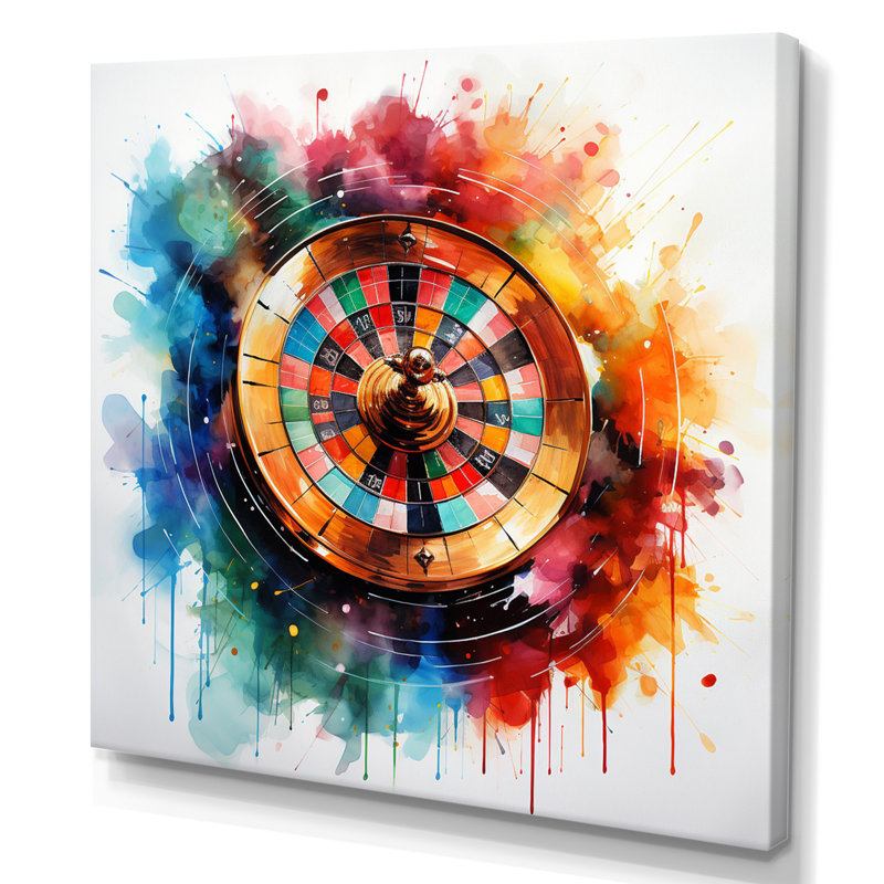 «Casino Royale Roulette VI», reproduction sur toile, H 24 po x l 24 po x P 1 po, Toile tendue