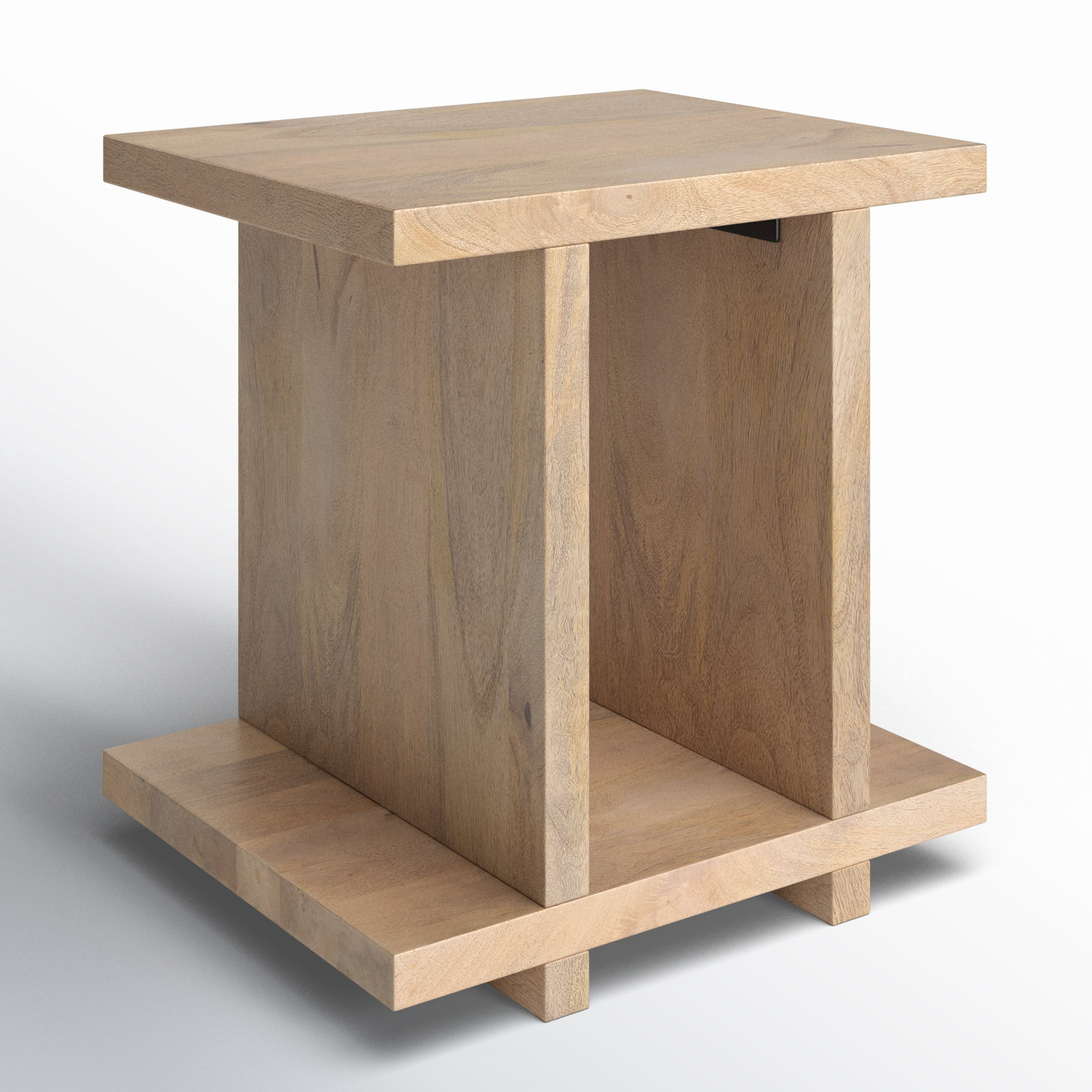 Kerrin Solid Wood End Table, Brown