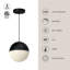 Luminaire suspendu sphère 1 lumière Monae-99491377-99987414
