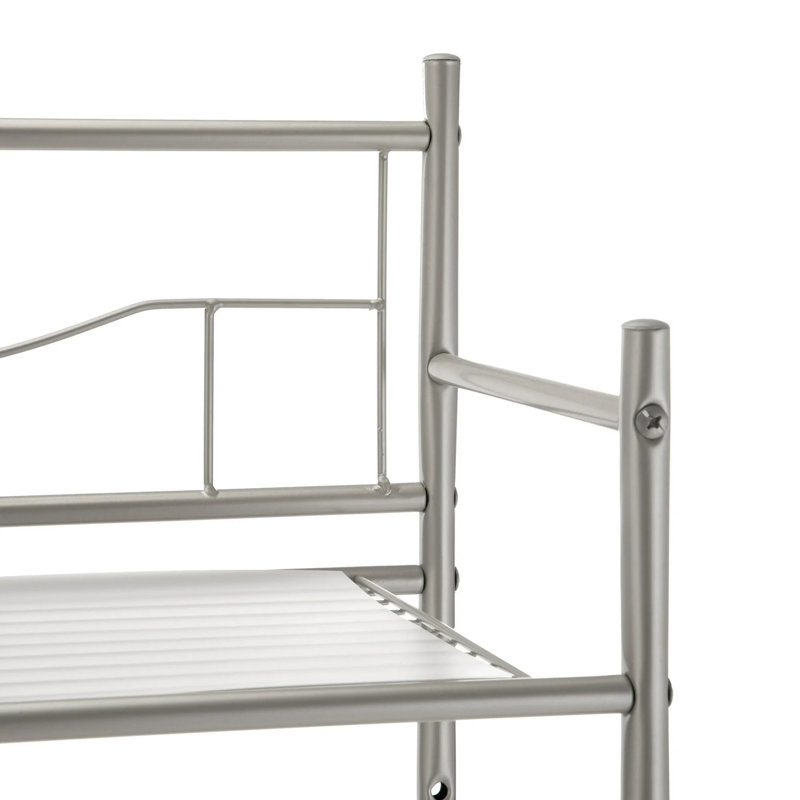 Étagère de rangement à 3 tablettes au-dessus de la toilette, Nickel satiné