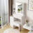 Compact And Versatile Vanity Table Set With Advanced LED Mirror And Spacious Storage-1423980637
