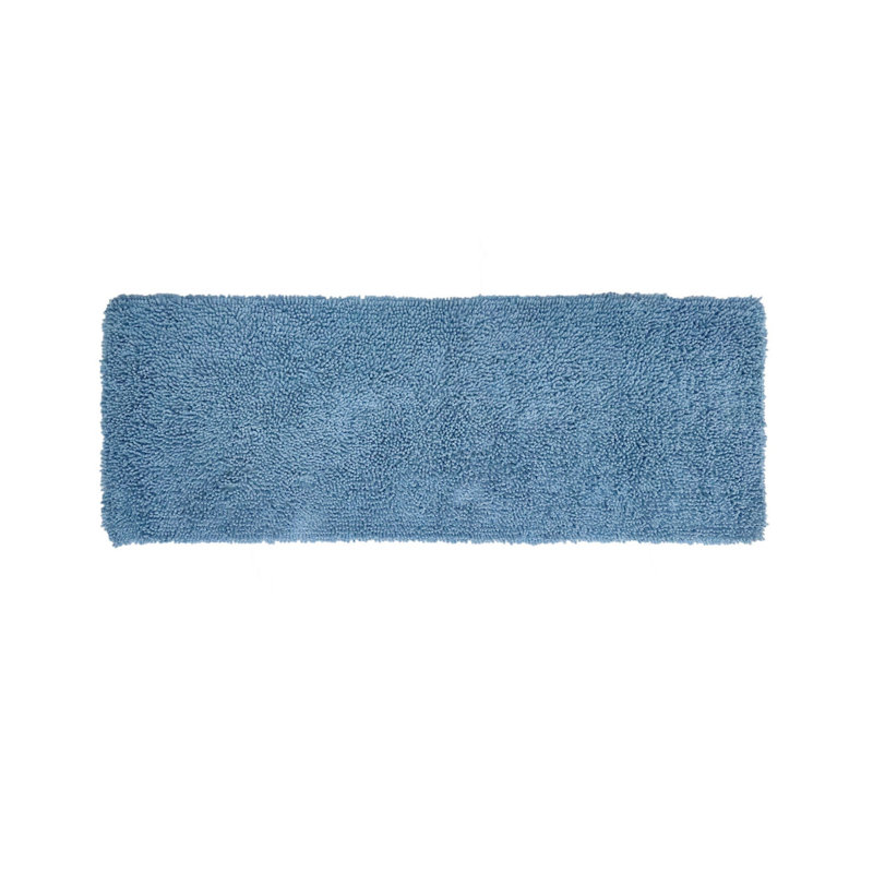 Hayworth Plush Cotton Bath Mat, Blue, 21" W x 54" L