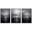 Moody noir et blanc paysage marin, photos de salon, impression sur toile encadrée, 3 pièces-130379695-130379697