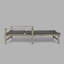 Chaise longue en bois et osier Hampton