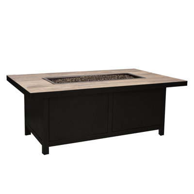 Elba Aluminum Outdoor Fire Pit Table