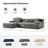 Jiang Boneless 110" No Assembly Required Compressed Cloud Sofa with Pillow-829836705