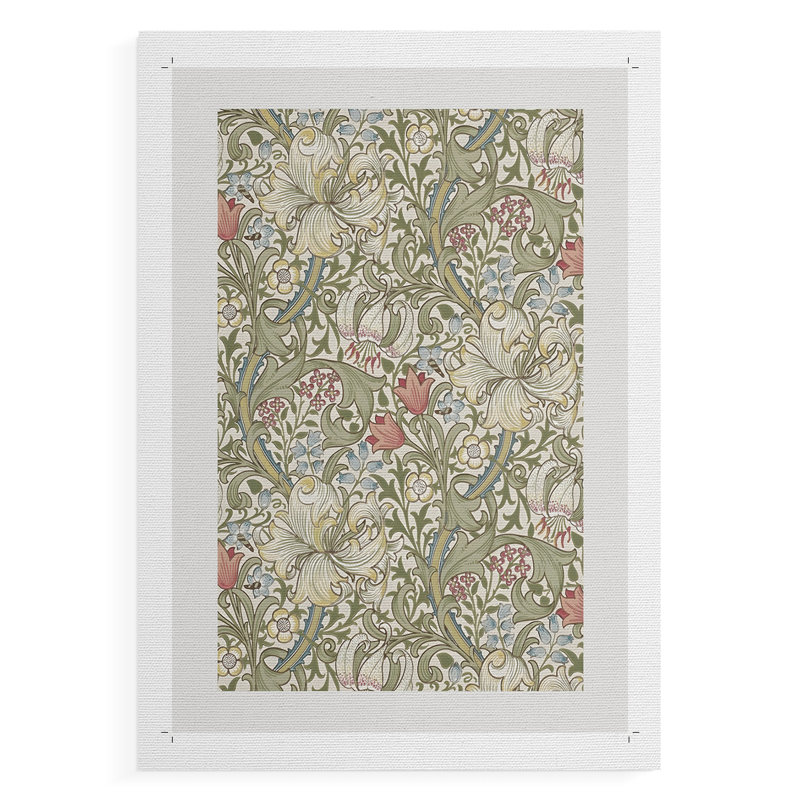 Motif floral rétro CCVV - impression sur toile seulement - non encadrée