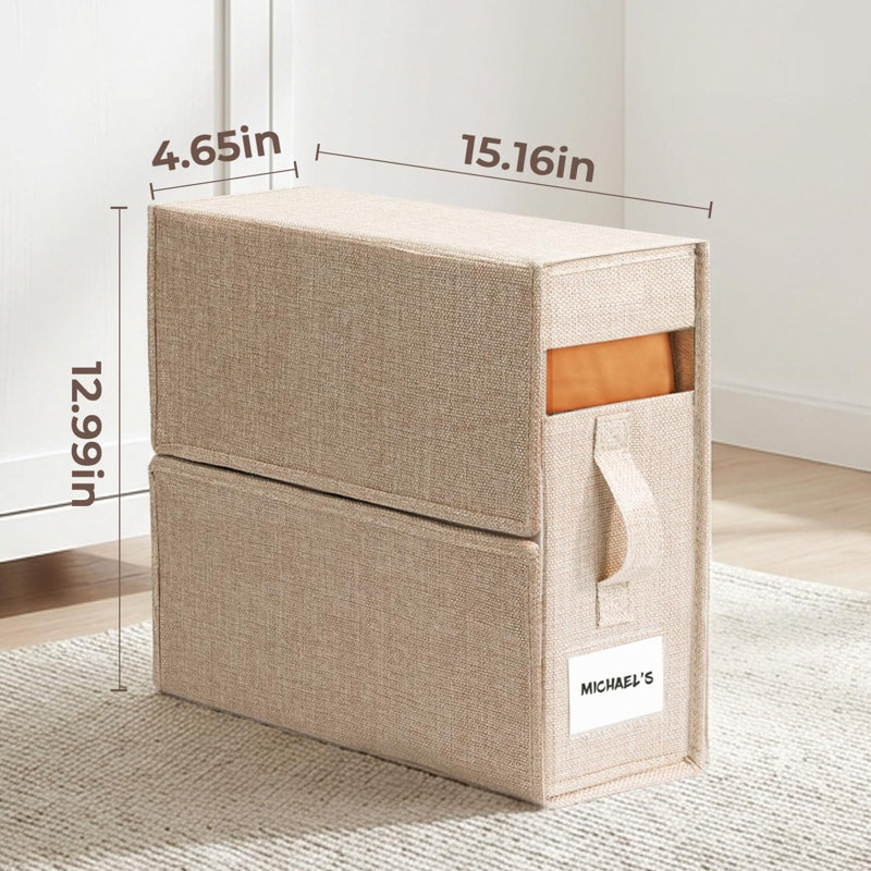 Sheet Organizers and Storage for Linen Closet, 6Pack Beige, Beige