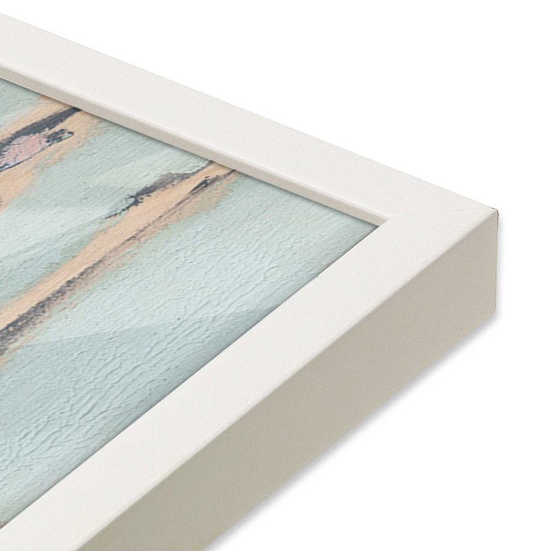 Doux lumière entre les arbres II, Cadre ouvert à coins ouverts, blanc opaque, H 15 po x l 12 po