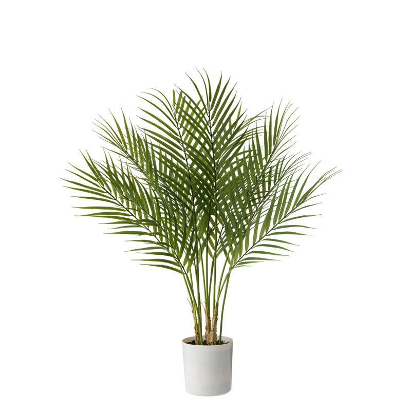 Faux palmier en pot blanc, 1