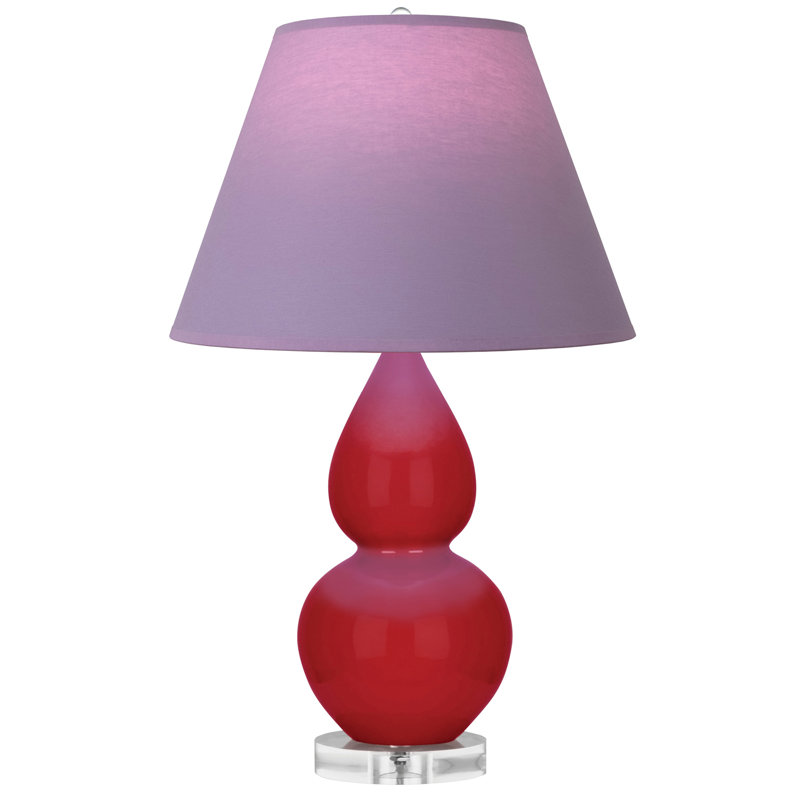 Petite lampe d'appoint à double gourde, Lavande / prune, Rouge rubis