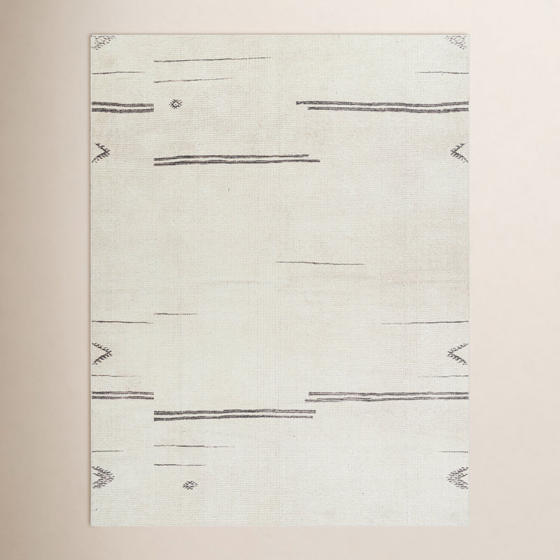 Becki Owens x Livabliss Modern Scandi Boho Beige Dark Brown Beige Area Rug, Rectangle 7'10" x 10'