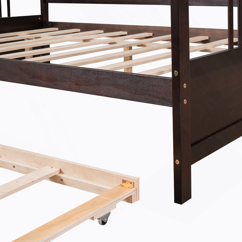 Lit de jour en bois avec lit gigogne simple