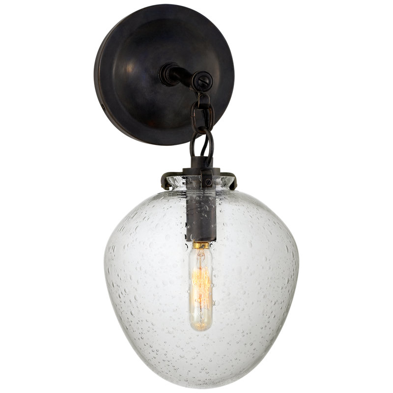 Thomas O'Brien Katie Small Acorn Sconce, Bronze, Seeded