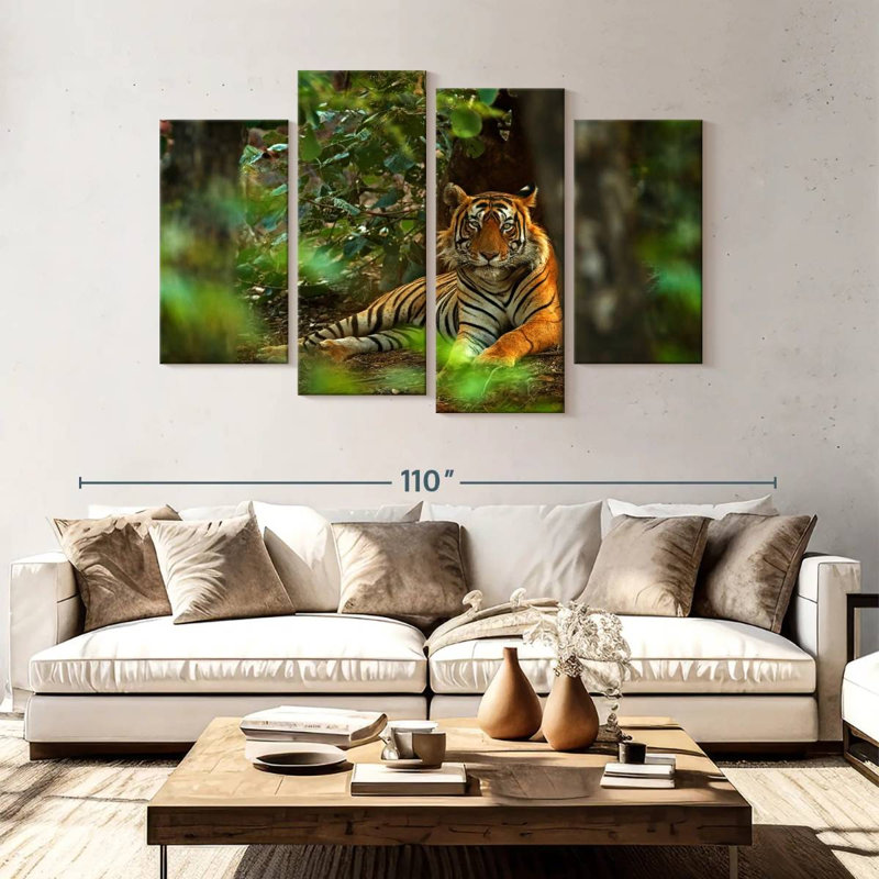 Brampt Indian Tiger, 54" H x 84" W