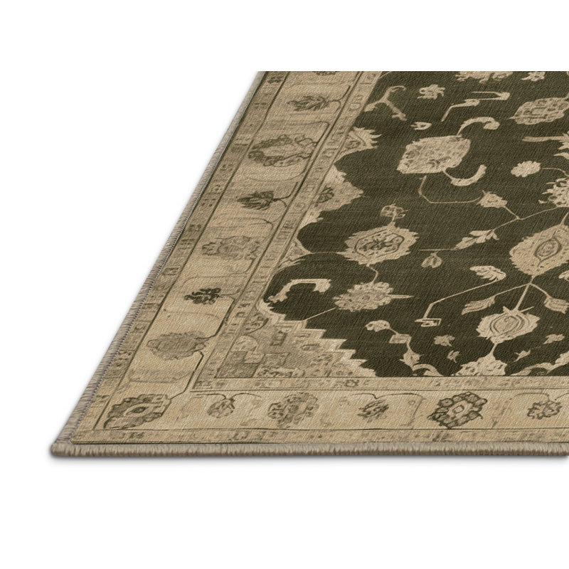 Tapis brun lavable à la machine, Tapis de couloir 2 pi x 4 pi