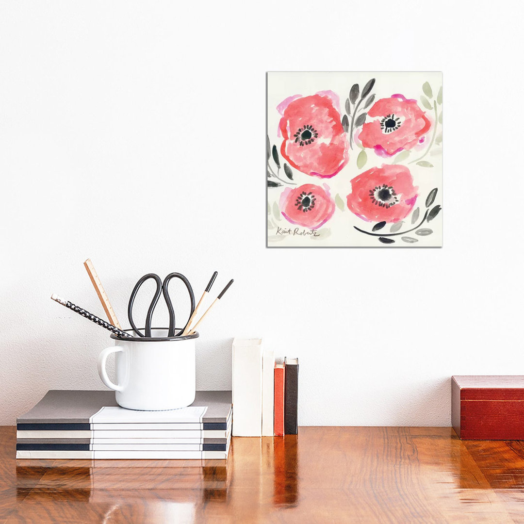 Poppies In by Kait Roberts - Wrapped Canvas Gallery-Wrapped Canvas GiclÃ©e