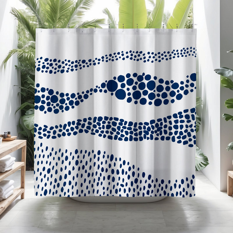 Rideau de douche Coco, Bleu marine
