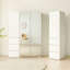 Armoire-penderie mince en bois avec miroir