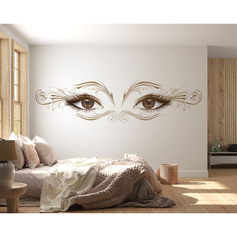 Décalcomanie murale Lash Studio, art mural beauté yeux, murale de salon, Esthéticienne Room Decor 562MV, 9 x 16 pouces