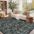 Vintage Floral Area Rug Washable Rugs Stain Resistant Easy Cleaning Indoor Carpet With Non-Slip Backing Low Pile Floor Cover Non Shedding Folding Throw Carpet For Home Decor-1970448099