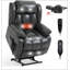 Fauteuil inclinable électrique Power Lift de taille moyenne jusqu'à 350 LBS avec massage par vibrations 8 points et chauffage lombaire Motor Infinite