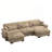 Versatile Modular Sofa with Movable Ottomans and Plush Pillows for Cozy Living