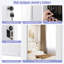 Armoire à bijoux verrouillable murale à miroir avec lumières DEL